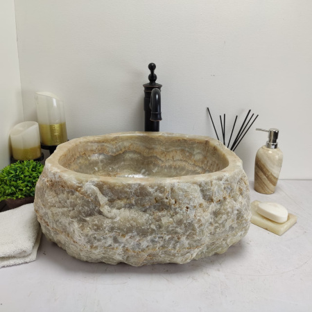 Накладная раковина из оникса Erozy Green EO-00760 (46*36*18см) фото