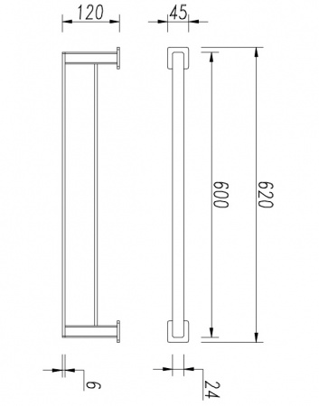 Полотенцедержатель Omnires Nelson NL80226CR хром фото