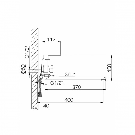 Смеситель для ванны с душем Ganzer Bolder GZ 06041 фото