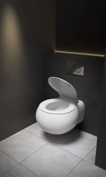 Подвесной унитаз со смывом торнадо Cezares Grande CZR-308-TH-TOR/SC фото