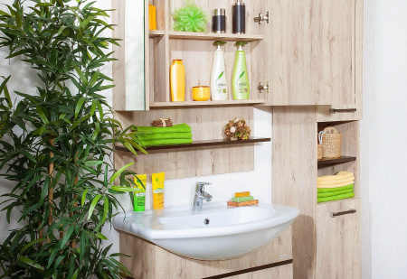 Зеркало-шкаф Бриклаер Карибы 75 дуб кантри/венге фото