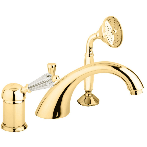 Смеситель на борт ванны Cezares Vintage VINTAGE-BVDM-03-Sw золото/swarovski фото