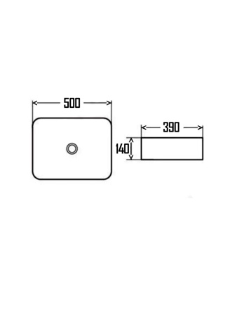 Раковина накладная AQUAme AQM5010 500x390x140 фото