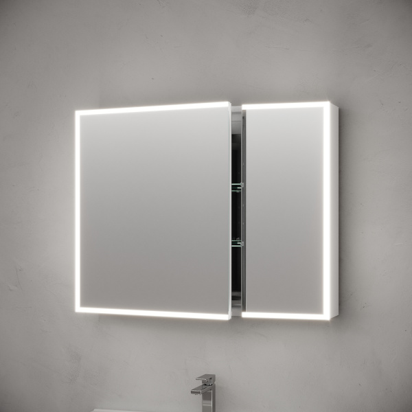 Зеркало-шкаф с подсветкой Sancos Evoke SC8090 90x70 фото