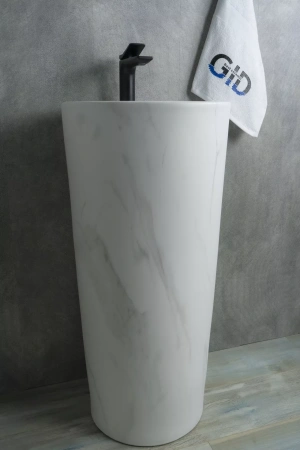 Напольная раковина GID Nb131ws под мрамор, матовая фото