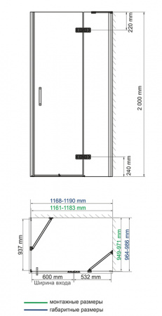 Душевой уголок WasserKRAFT Aller White 10H10R WHITE 120х100 фото