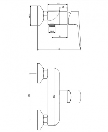 Cмеситель для душа Omnires Astoria AS5640CR фото