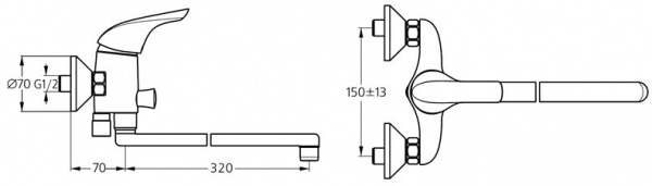 Смеситель для ванны с душем Ideal Standard Ceraplan B7566AA фото