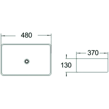 Накладная раковина SantiLine SL-1010MB 48x37 черная матовая фото