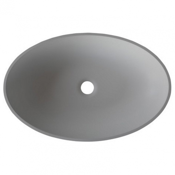 Накладная раковина Acquabella Oval LAVABO_ON-TOP_OVAL_SLATE_CEMENTO 58х38 фото
