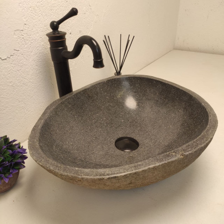 Накладная раковина из речного камня RS01232 (49*40*15) d3 фото