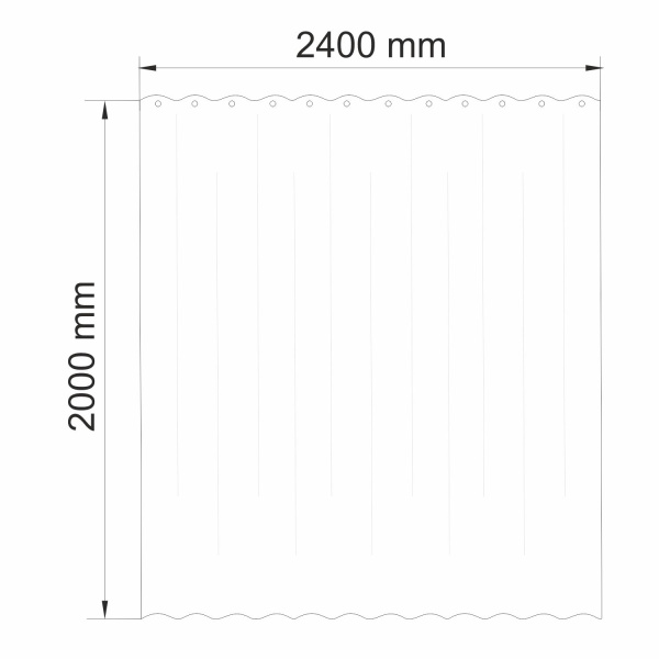 Текстильная шторка для ванны WasserKRAFT Vils SC-10203 фото