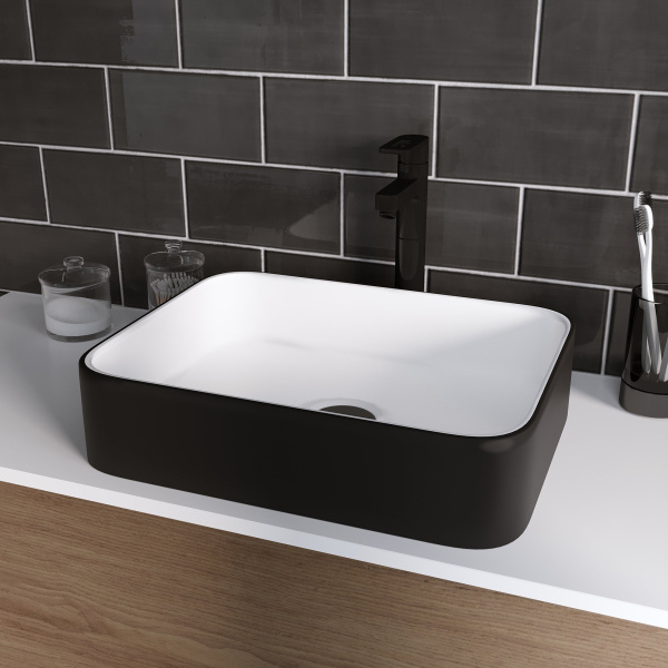 Накладная раковина Grossman Color GR-4043BW 50x39 фото