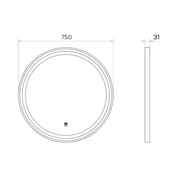 Зеркало с подсветкой, сенсорным выключателем и подогревом Comforty Лея 75 Зеркало с подсветкой, сенсорным выключателем и подогревом Comforty Лея 75 00-00019346 серебро фото
