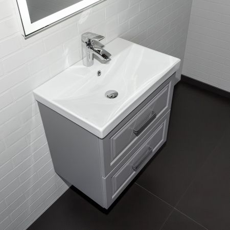 Тумба с раковиной Comforty Бросно-60П2 00-00021589CF альпийский иней фото