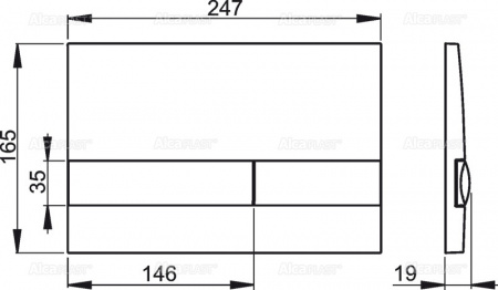 Кнопка смыва AlcaPlast M1725 фото