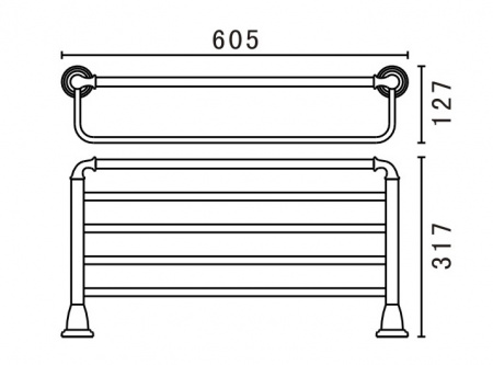 Полка для полотенец Art&Max Bianchi AM-E-2610-Cr хром фото