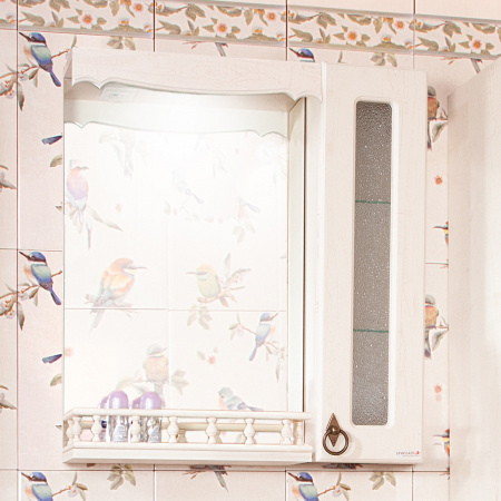 Зеркало со шкафчиком и балюстрадой Бриклаер Кантри 65 фото