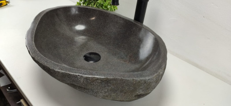 Накладная раковина из речного камня RS0781 (57*43*15) фото