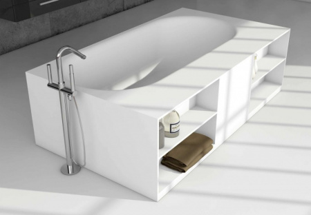 Ванна из литьевого мрамора Riho Burgos BS4200500000000 180х102 на ножках фото