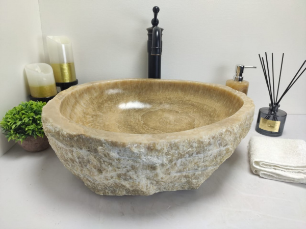 Накладная раковина из оникса Indo Erozy Sunset EO-00069 фото