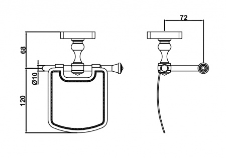 Держатель для туалетной бумаги AltroBagno Antik Duo 080903 Br фото