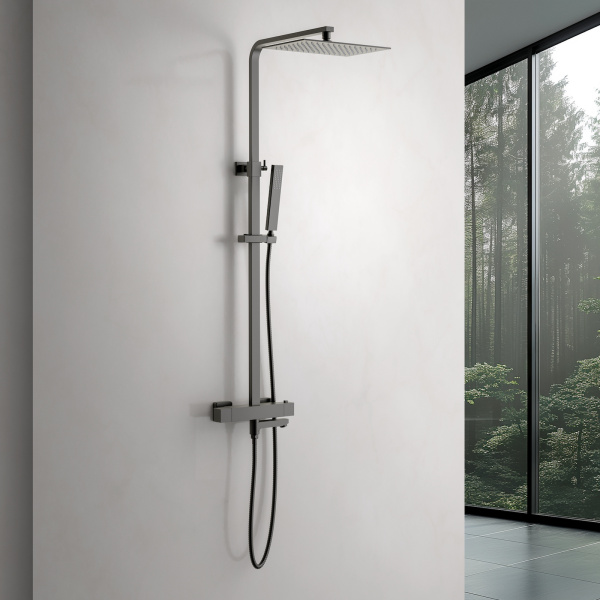 Душевая система с термостатом Timo Tetra-Thermo SX-0169/18 черное золото фото