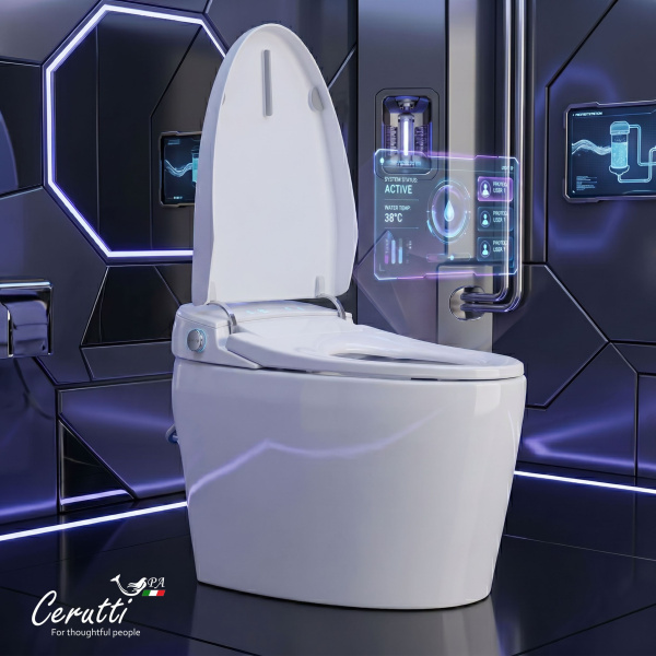 Умный электронный унитаз с функцией биде Cerutti SPA Clio Smart CT12153 фото