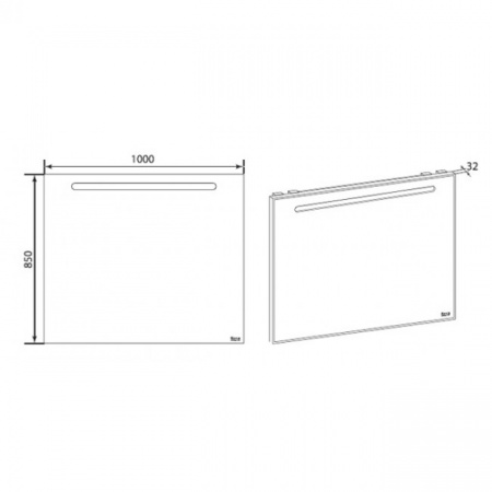 Зеркало с подсветкой Roca Laks ZRU9302809 100 см фото