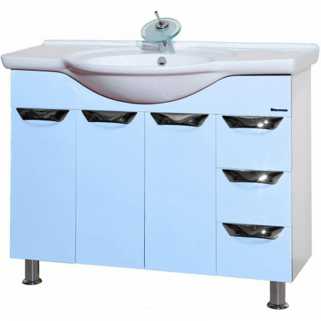 Тумба под раковину Bellezza Белла-105 Люкс голубая фото