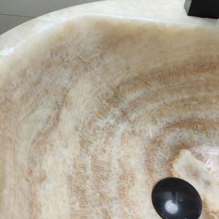 Раковина напольная из оникса Yellow ON-01355 (45*45*90) фото