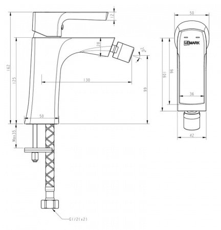 Смеситель для биде Lemark Ursus LM7208BL фото