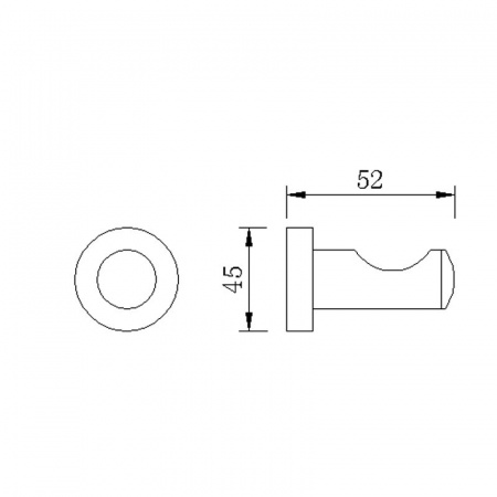 Крючок для ванной одинарный Rush Victoria VI71210 фото