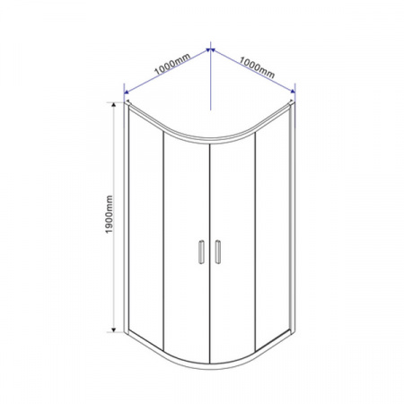Душевой уголок Vincea Garda VSQ-1G100CH шиншила фото