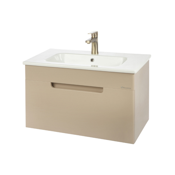 Тумба под раковину подвесная с 1 ящ. Bellezza Сириус 80 капучино фото