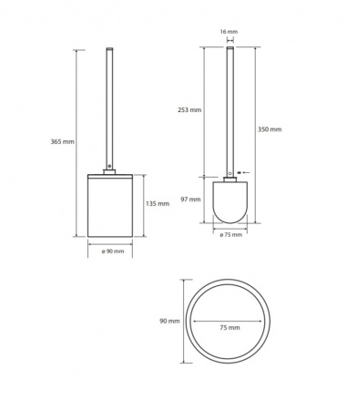 Ершик для унитаза Bemeta White 104913094 фото