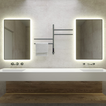 Электрический полотенцесушитель Vincea VTD-1S1CGE 43×60 графит, таймер фото