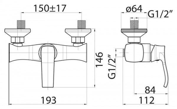 Смеситель для душа BelBagno Trula TRU-ESDM-CRM фото