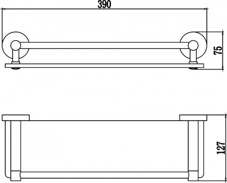 Полка стеклянная Savol 87 S-408791 40 см фото