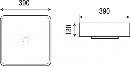Накладная раковина WeltWasser Elbach ELBACH 2196 39х39 фото