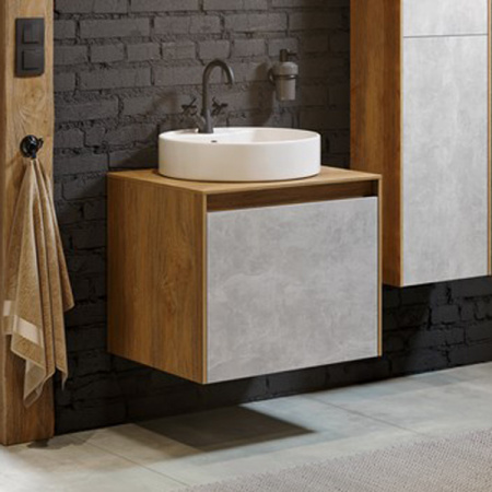 Тумба под раковину Aqwella 5 Stars Mobi MOB0106DB+MOB0706BS фото