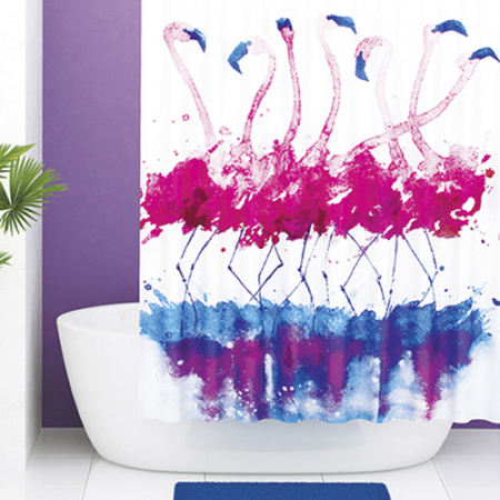 Текстильная шторка для ванной WasserKRAFT Lossa SC-81101 фото