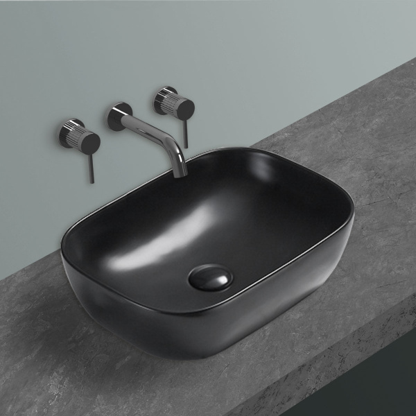 Накладная раковина Vincea VBS-102MB 45x32 черная матовая фото