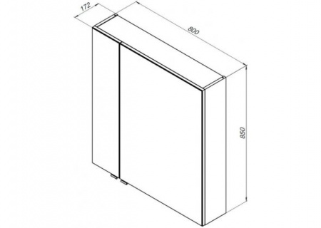 Зеркало-шкаф Aquanet Алвита 80 00240109 фото