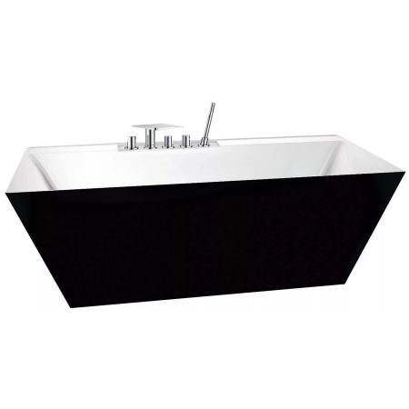 Акриловая ванна BelBagno BB19-NERO/BIA 181х81 фото