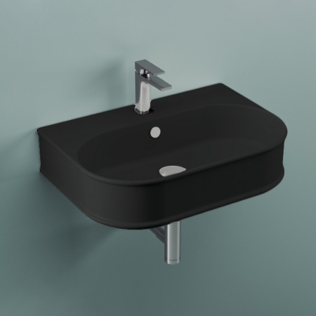 Раковина Artceram Atelier ATL003 17 00 *1 65х45 черная матовая фото