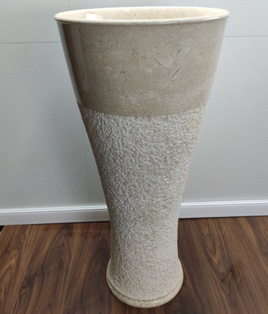 Раковина напольная из мрамора Pedestal Cream/Cream MN-0402 фото