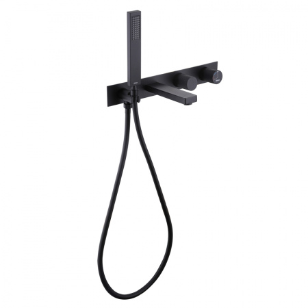 Встраиваемый смеситель для ванны Abber Rund AF8730B черный матовый фото