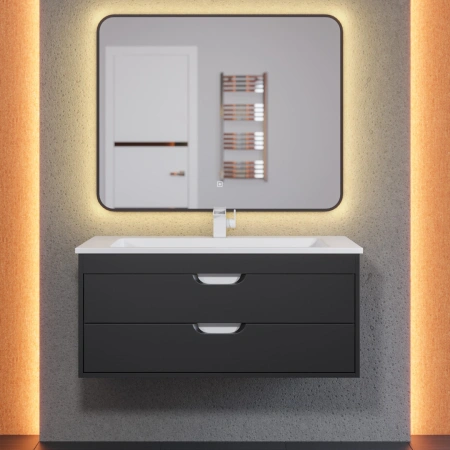 Тумба под раковину Uperwood Modul 100 2930205155 черная фото