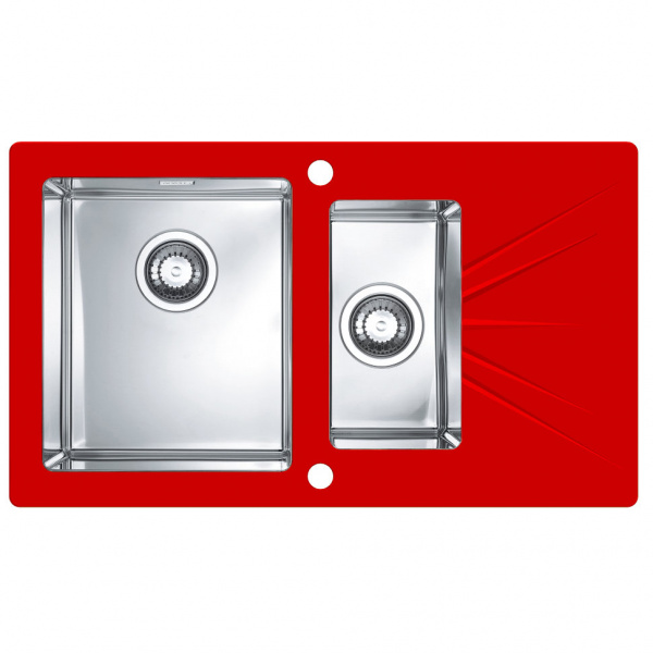 Мойка для кухни Alveus Karat 20 Красный чаша слева фото